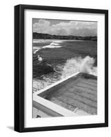 New South Wales, Sydney, Bondi Beach, Bondi Icebergs Swimming Club Pool, Australia-Walter Bibikow-Framed Photographic Print