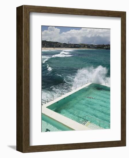 New South Wales, Sydney, Bondi Beach, Bondi Icebergs Swimming Club Pool, Australia-Walter Bibikow-Framed Photographic Print