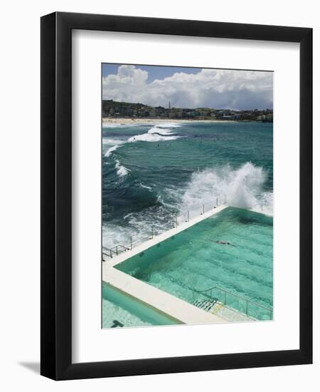 New South Wales, Sydney, Bondi Beach, Bondi Icebergs Swimming Club Pool, Australia-Walter Bibikow-Framed Photographic Print