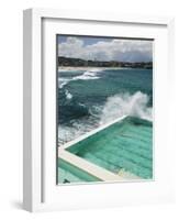 New South Wales, Sydney, Bondi Beach, Bondi Icebergs Swimming Club Pool, Australia-Walter Bibikow-Framed Photographic Print