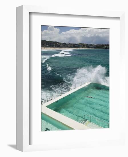 New South Wales, Sydney, Bondi Beach, Bondi Icebergs Swimming Club Pool, Australia-Walter Bibikow-Framed Photographic Print