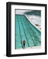 New South Wales, Sydney, Bondi Beach, Bondi Icebergs Swimming Club Pool, Australia-Walter Bibikow-Framed Photographic Print