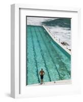 New South Wales, Sydney, Bondi Beach, Bondi Icebergs Swimming Club Pool, Australia-Walter Bibikow-Framed Photographic Print