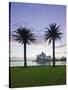 New South Wales, Sydney, Sydney Opera House Through Palms, Australia-Walter Bibikow-Stretched Canvas