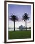 New South Wales, Sydney, Sydney Opera House Through Palms, Australia-Walter Bibikow-Framed Photographic Print