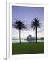 New South Wales, Sydney, Sydney Opera House Through Palms, Australia-Walter Bibikow-Framed Photographic Print