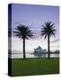 New South Wales, Sydney, Sydney Opera House Through Palms, Australia-Walter Bibikow-Stretched Canvas