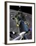 New Spaceship to the Moon, the Crew Goes into Lunar Orbit-Stocktrek Images-Framed Photographic Print