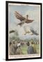 New Sport in California, Birdmen Launch Themselves from High Springboards-Achille Beltrame-Framed Art Print