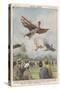 New Sport in California, Birdmen Launch Themselves from High Springboards-Achille Beltrame-Stretched Canvas