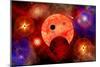 New Star Formation in a Vast Gaseous Nebula-null-Mounted Art Print