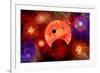 New Star Formation in a Vast Gaseous Nebula-null-Framed Art Print