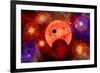 New Star Formation in a Vast Gaseous Nebula-null-Framed Art Print