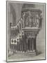 New Stone Pulpit in St Patrick's Cathedral, Dublin-null-Mounted Giclee Print