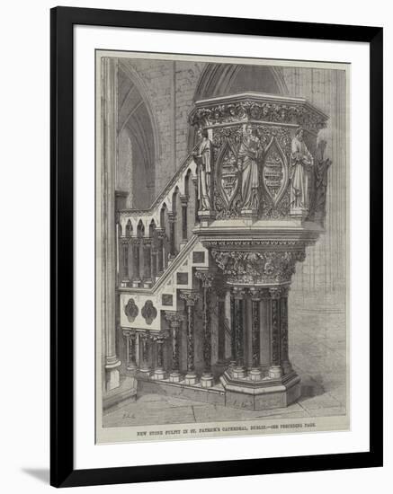 New Stone Pulpit in St Patrick's Cathedral, Dublin-null-Framed Giclee Print