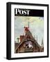 "New T.V. Set" Saturday Evening Post Cover, November 5,1949-Norman Rockwell-Framed Giclee Print