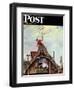 "New T.V. Set" Saturday Evening Post Cover, November 5,1949-Norman Rockwell-Framed Giclee Print