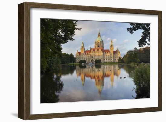 New Town Hall, Maschteich, Machpark, Hanover, Lower Saxony, Germany-Rainer Mirau-Framed Photographic Print