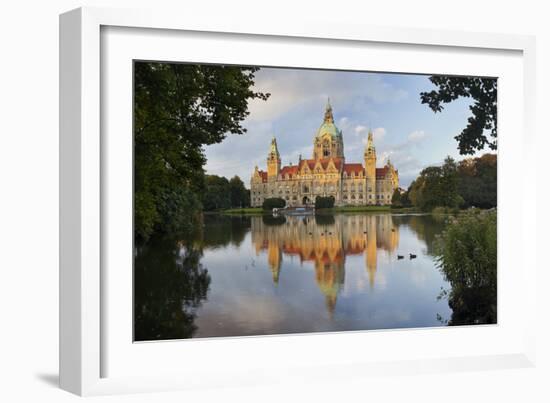 New Town Hall, Maschteich, Machpark, Hanover, Lower Saxony, Germany-Rainer Mirau-Framed Photographic Print