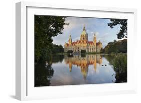 New Town Hall, Maschteich, Machpark, Hanover, Lower Saxony, Germany-Rainer Mirau-Framed Photographic Print