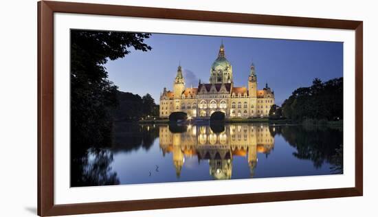 New Town Hall, Maschteich, Machpark, Hanover, Lower Saxony, Germany-Rainer Mirau-Framed Photographic Print