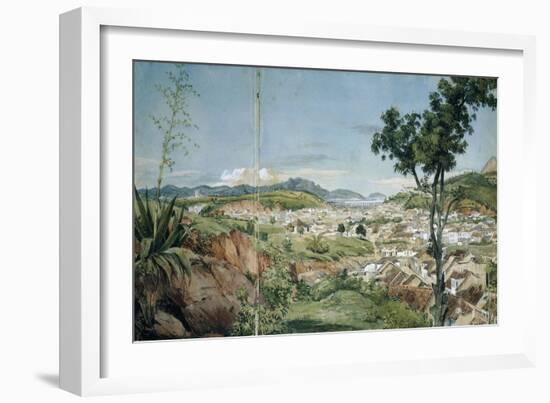 New Town of Rio De Janeiro from the Livramiento, C. 1825-6-Charles Landseer-Framed Giclee Print