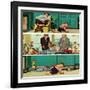 "New Toy Train", December 19, 1953-Richard Sargent-Framed Giclee Print