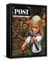 "New Toys 1963," Saturday Evening Post Cover, December 7, 1963-Allan Grant-Framed Stretched Canvas