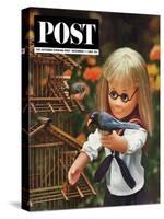 "New Toys 1963," Saturday Evening Post Cover, December 7, 1963-Allan Grant-Stretched Canvas