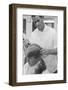 New U.S. Army draft recruit getting his hair cut by a barber, May 15 1967-Warren K. Leffler-Framed Photographic Print