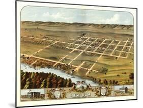 New Ulm, Minnesota - Panoramic Map-Lantern Press-Mounted Art Print