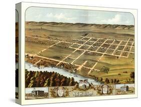 New Ulm, Minnesota - Panoramic Map-Lantern Press-Stretched Canvas