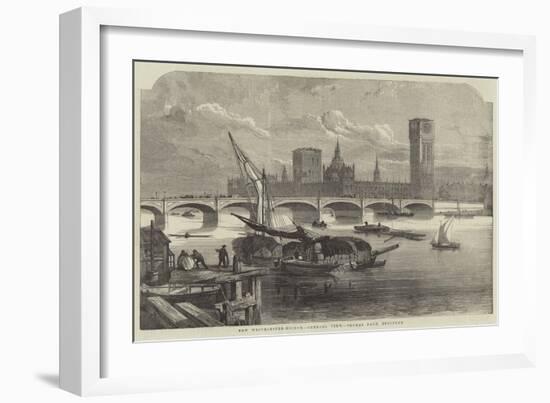 New Westminster-Bridge, General View, Thomas Page, Engineer-null-Framed Giclee Print