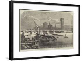 New Westminster-Bridge, General View, Thomas Page, Engineer-null-Framed Giclee Print