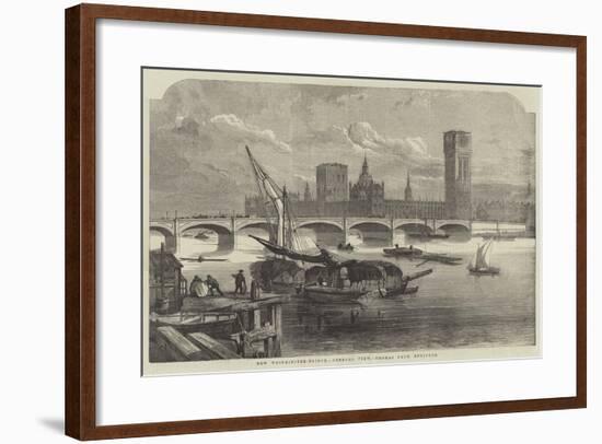 New Westminster-Bridge, General View, Thomas Page, Engineer-null-Framed Giclee Print