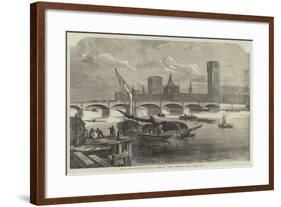 New Westminster-Bridge, General View, Thomas Page, Engineer-null-Framed Giclee Print