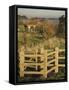New Wooden Kissing Gate, Heart of England Way Footpath, Tanworth in Arden, Warwickshire, England-David Hughes-Framed Stretched Canvas