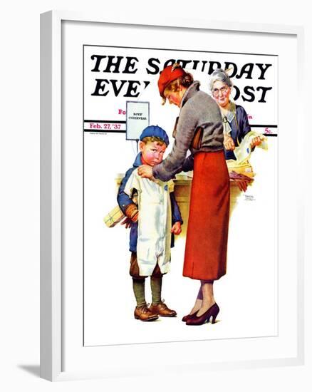"New Woolies," Saturday Evening Post Cover, February 27, 1937-Frances Tipton Hunter-Framed Giclee Print