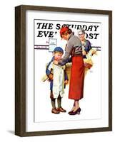 "New Woolies," Saturday Evening Post Cover, February 27, 1937-Frances Tipton Hunter-Framed Giclee Print