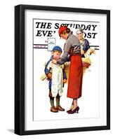 "New Woolies," Saturday Evening Post Cover, February 27, 1937-Frances Tipton Hunter-Framed Giclee Print