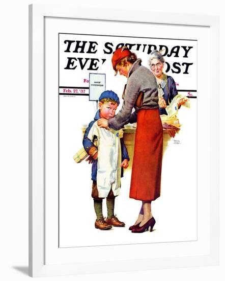 "New Woolies," Saturday Evening Post Cover, February 27, 1937-Frances Tipton Hunter-Framed Giclee Print