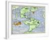 New World Geography According to a Mapmaker of 1540-null-Framed Giclee Print