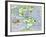 New World Geography According to a Mapmaker of 1540-null-Framed Giclee Print