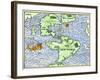 New World Geography According to a Mapmaker of 1540-null-Framed Giclee Print