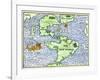 New World Geography According to a Mapmaker of 1540-null-Framed Giclee Print