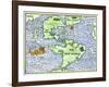 New World Geography According to a Mapmaker of 1540-null-Framed Giclee Print