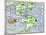 New World Geography According to a Mapmaker of 1540-null-Mounted Giclee Print