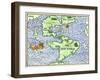 New World Geography According to a Mapmaker of 1540-null-Framed Giclee Print