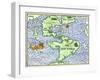 New World Geography According to a Mapmaker of 1540-null-Framed Giclee Print