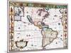 New World Map, 1616-John Speed-Mounted Giclee Print
